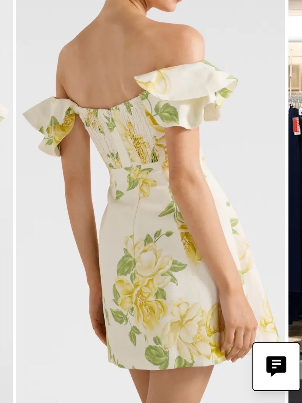 Kenzie Floral Off the Shoulder Linen Blend Minidress - Picture 2 of 3